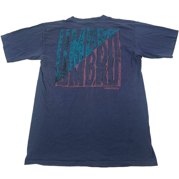 Umbro Other - Vintage Umbro Shirt Mens Large Navy Blue Double Sided Soccer Futbol Graphic Tee